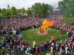 Edirne’de ‘Kakava Ateşi’ Havadan Görüntülendi