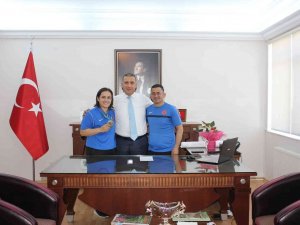 Sökeli Milli Sporcu Yadigar Talayhan, Kaymakam Güney’le Görüştü