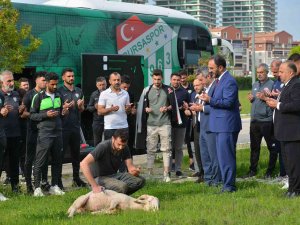 Bursaspor, Bandırma Yolcuğu Öncesi Kurban Kesti