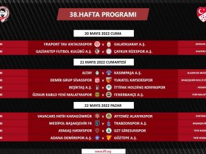 Spor Toto Süper Lig’de Son Hafta Programı Açıklandı
