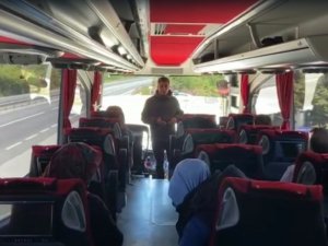 Jandarma Vatandaş Oldu Otobüsleri Denetledi