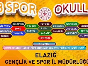 Elazığ’da Gsb Spor Okulları Kayıtları Başladı