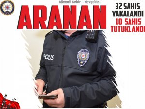 Nevşehir’de Aranması Bulunan 10 Şahıs Tutuklandı