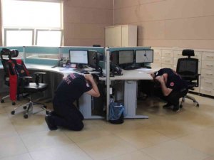 Acil Durum Merkezinde Deprem Tatbikatı