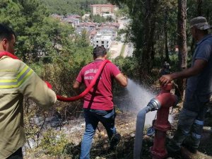 Ormanlık Alanda Çıkan Yangın Büyümeden Söndürüldü