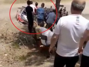 Rallide Sürücülerin Arasına Daldı, Facia Böyle Teğet Geçti
