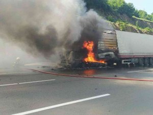 Samsun’da Tır Yangını