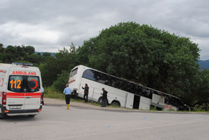 Amasya'da bir garip kaza 40 kadın yaralı