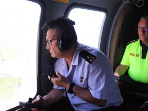 Helikopterli Trafik Denetiminde Sürücüler Havadan İzlendi