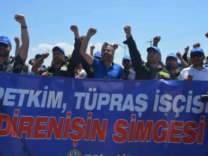 Tüpraş’ın Aliağa Rafinerisi’nde İşçiler Eylemde