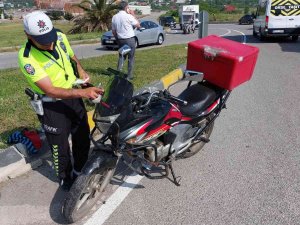 Samsun’da Motosiklet Belediye Otobüsüyle Çarpıştı: 1 Yaralı