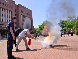Valilik Çalışanlarına Yangın Eğitimi