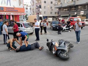 Motosiklet Sürücüsü Köpeğe Çarpmamak İsterken Düşerek Yaralandı