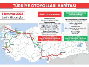 Otoyollarda Otomobillerin Hız Sınırları Yükseltildi