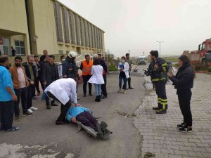 Yüksekova Devlet Hastanesinde Yangın Tatbikatı