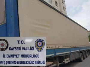 İ̇stanbul’da Çalınan 500 Bin Tl’lik Römork Kayseri’de Bulundu