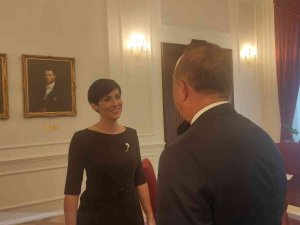 Bakan Çavuşoğlu, Çekya Temsilciler Meclisi Başkanı Adamova İle Görüştü