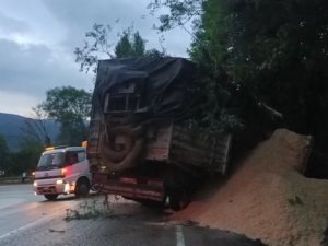 Bursa’da Kamyon Devrildi: 1 Yaralı
