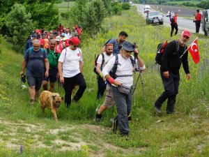 Vatandaşlarla 70 Kilometre Yürüyen Köpek, "İ̇stiklal" İsmini Aldı