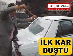 Erzurum'a ilk kar düştü (VİDEO)