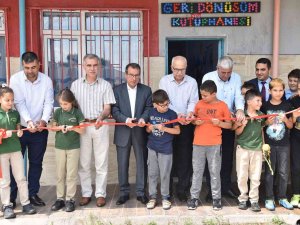 Çan Mehmet Akif Ersoy İ̇lkokulu Geri Dönüşüm Kütüphanesi Açıldı