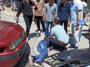 Otomobil İle Motosiklet Çarpıştı: 1 Yaralı