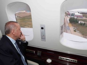 Cumhurbaşkanı Erdoğan, Selden Etkilenen Akyurt’ta Havadan İncelemede Bulundu