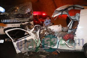 Rize’de Tünelde Korkunç Kaza 1 Ölü, 20 Yaralı