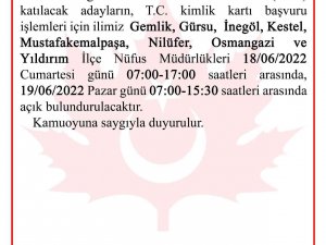 Yks Adayları Dikkat! Bursa Valiliği Duyurdu