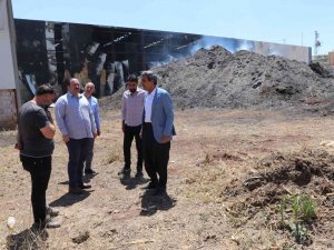 Ekinci Yangın Çıkan Enerji Santralinde İncelemelerde Bulundu