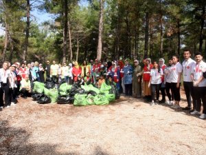 Yangınlara Sebep Olan Cam Şişeler Ormanlık Alandan Toplandı