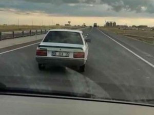 Karayolunda Tehlike Saçan Sürücü Böyle Görüntülendi