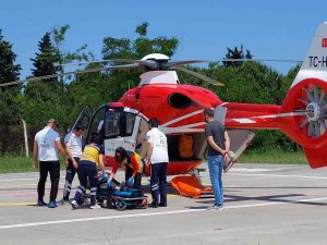Beyin Damarı Tıkalı Olan Kadın Ambulans Helikopterle Samsun’a Sevk Edildi