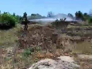 Ormanlık Alanda Çıkan Yangın Eve Sıçramadan Söndürüldü