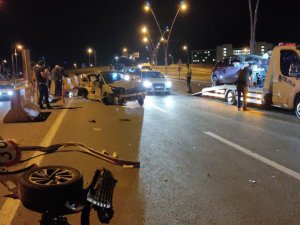 Kaza Yapan Otomobilin Tekerleği Koptu: 1’i Ağır 3 Yaralı