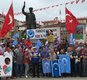 Rize Kamu Sen, Doğu Türkistan'da Yaşanan Zulmü Protesto Etti