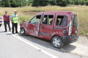 Samsun'da trafik kazası 3 yaralı