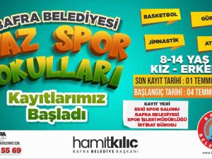 Bafra’da Yaz Spor Okulu Kayıtları Başladı
