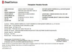 Kayseri Şeker’den ‘Turhal Şeker Fabrikası’ Açıklaması