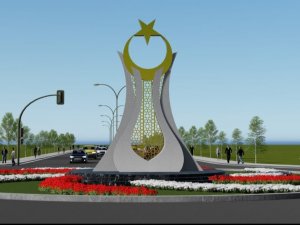 Çevreyolu Binevler Kavşağına Ay Yıldız Totemi