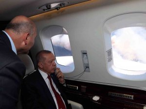 Cumhurbaşkanı Recep Tayyip Erdoğan, Marmaris’teki Yangın Bölgesinde Havadan İncelemelerde Bulundu.