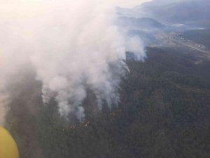 Marmaris Yangınına 38 Helikopter, 15 Uçakla Müdahale Devam Ediyor