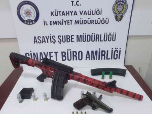 Silahla Tehdit, Mala Zarar Verme Zanlısı İki Kişi Silah Ve Mühimmatlarla Yakalandı