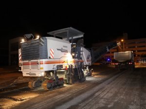 Melikgazi’de Gece Yol Mesaisi