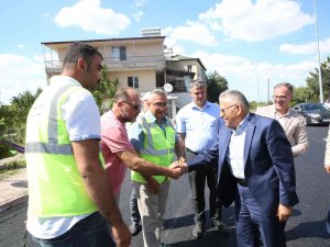 Başkan Büyükkılıç, Hacılar - İ̇ncesu Bağlantı Yolunda İncelemelerde Bulundu