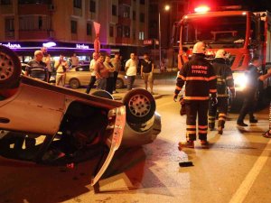 Edirne’de Kontrolden Çıkan Otomobil Takla Attı: 2 Yaralı
