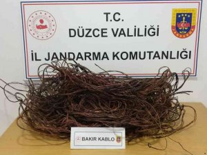 Çalıntı Kabloları Yakarken Yakalandı