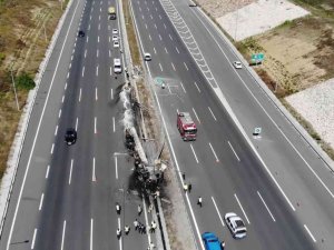 Kuzey Marmara Otoyolunda Kaza: Sürücü Yanarak Hayatını Kaybetti