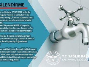 Sel Bölgesi Kastamonu’da İ̇l Sağlık Müdürlüğünden İçme Suları Uyarısı