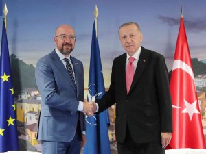 Cumhurbaşkanı Erdoğan, Ab Konseyi Başkanı Michel İle Görüştü